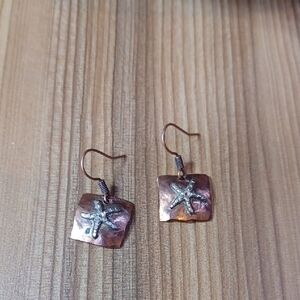 Starfish Copper Earrings